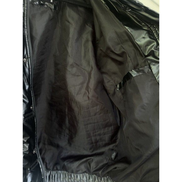 Fried Denim NYC New York Black Puffer Winter Bomber Snap Button Jacket Large - Picture 8 of 9